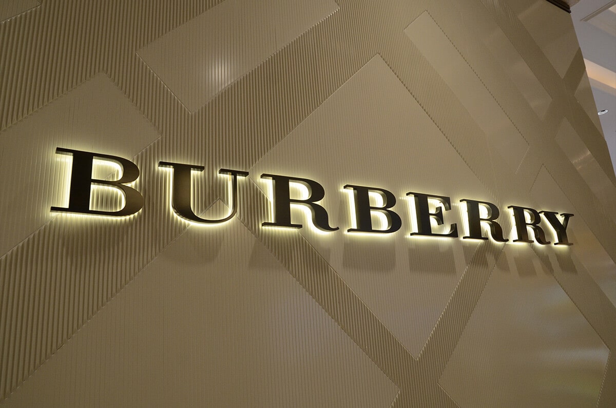 Classic backlit metal business signs