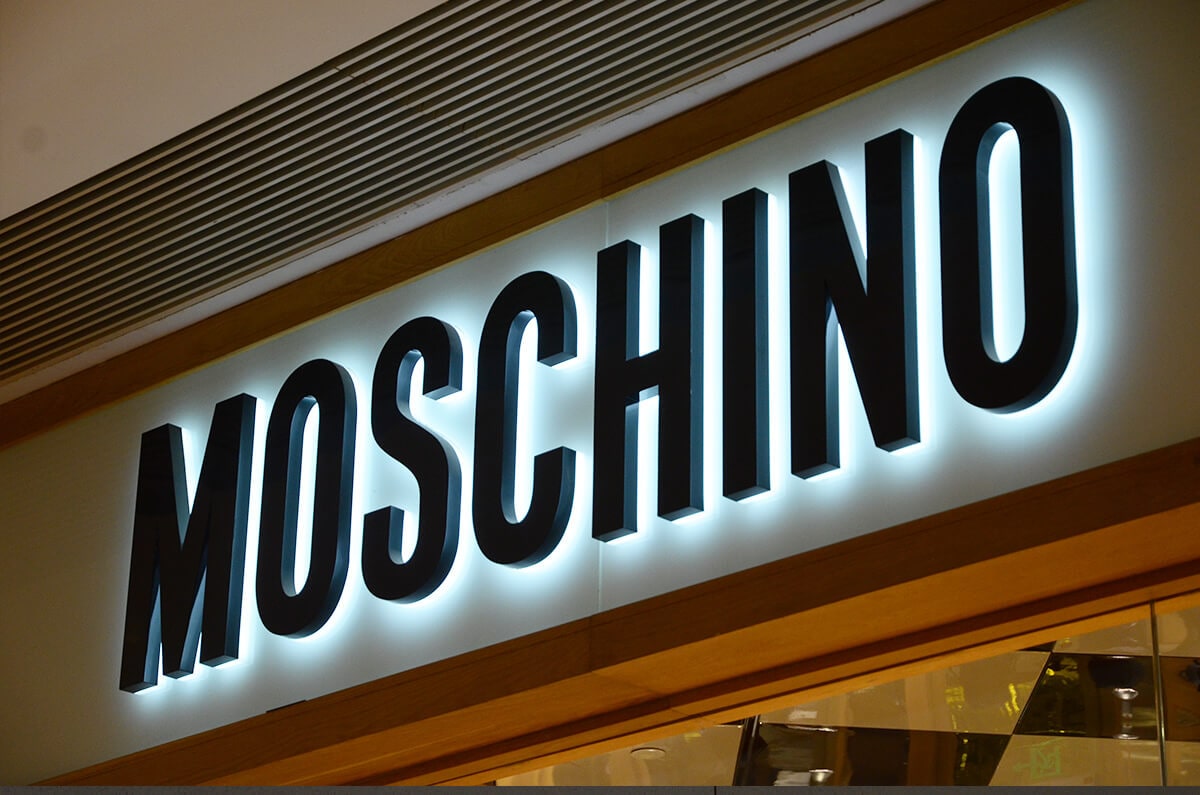 Luxury backlit metal business signs